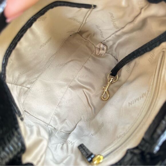 NWT | BRAHMIN Black Faith 3 in 1 Wichita Wristlet Crossbody Handbag Fur Bag - Picture 10 of 15